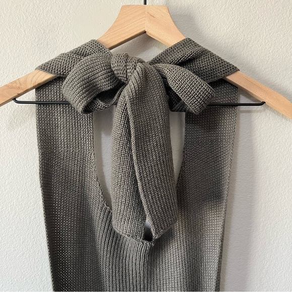 Free People Beach Orchid Convertible Low Back Ribbed Sweater Dress Gray Small - Picture 12 of 16